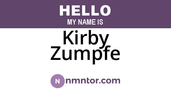 Kirby Zumpfe