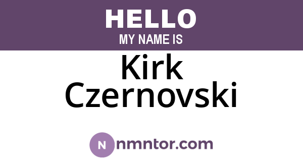 Kirk Czernovski