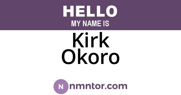 Kirk Okoro