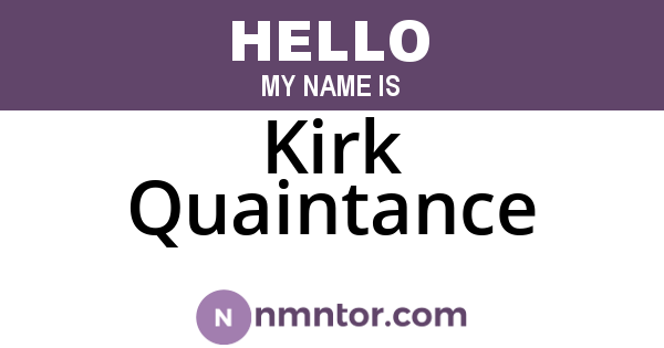 Kirk Quaintance