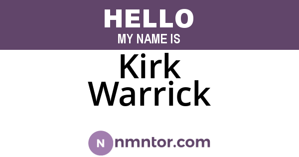 Kirk Warrick