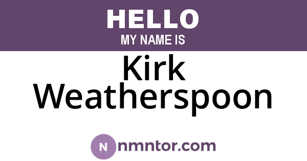 Kirk Weatherspoon
