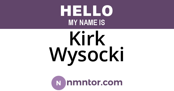 Kirk Wysocki