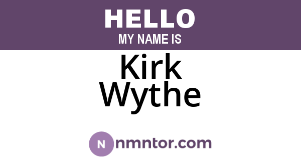 Kirk Wythe