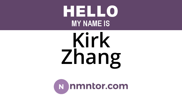 Kirk Zhang