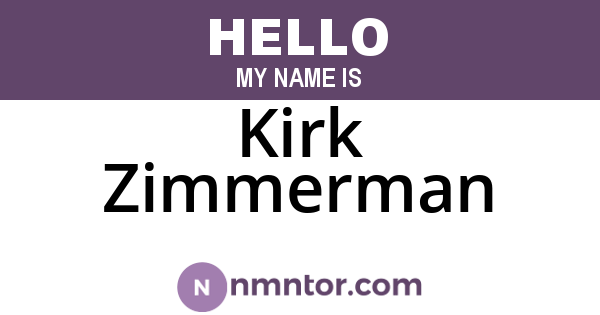 Kirk Zimmerman