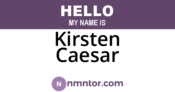 Kirsten Caesar