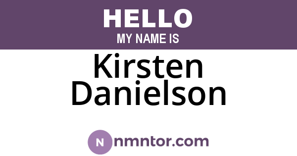 Kirsten Danielson