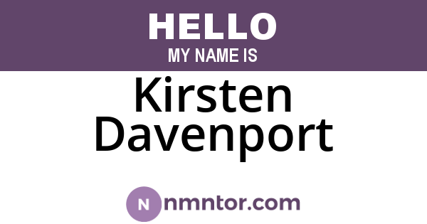 Kirsten Davenport