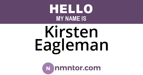 Kirsten Eagleman