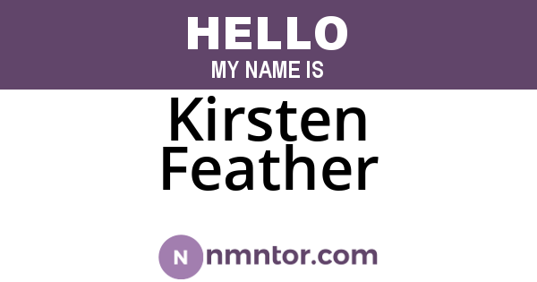 Kirsten Feather
