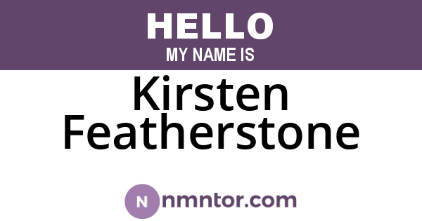 Kirsten Featherstone