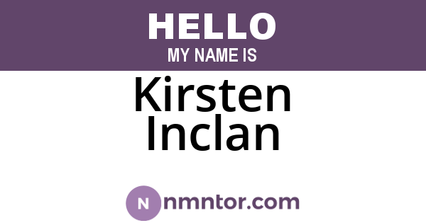 Kirsten Inclan
