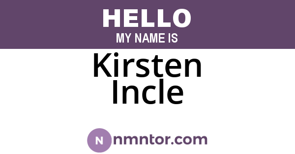 Kirsten Incle