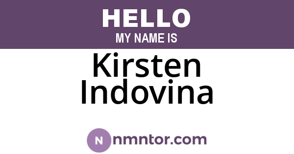 Kirsten Indovina
