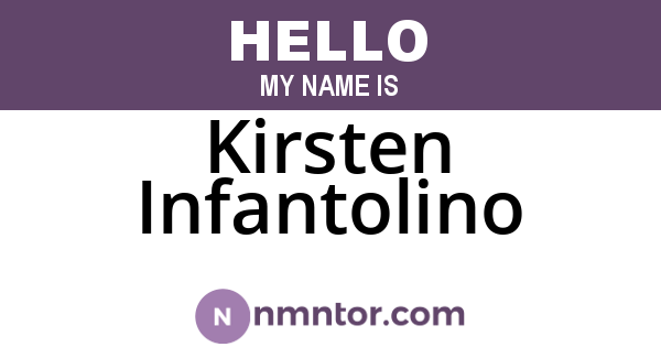 Kirsten Infantolino
