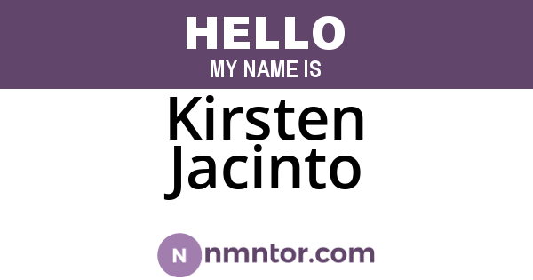 Kirsten Jacinto