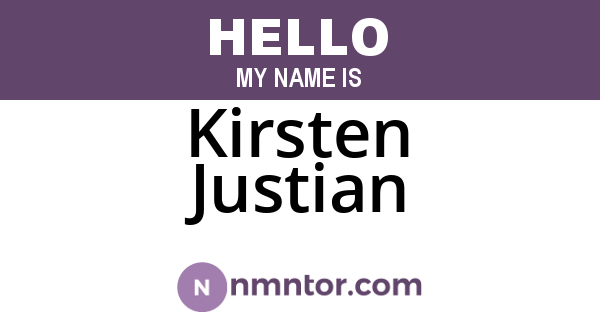 Kirsten Justian