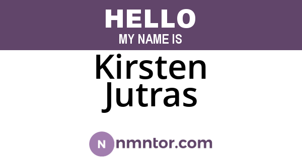 Kirsten Jutras