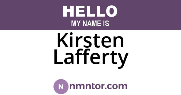 Kirsten Lafferty
