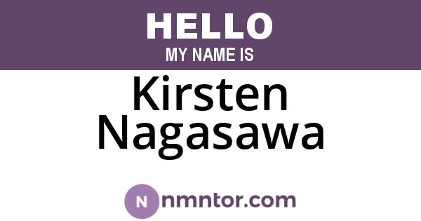 Kirsten Nagasawa
