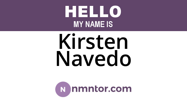 Kirsten Navedo