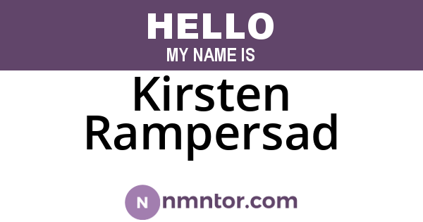 Kirsten Rampersad