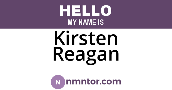 Kirsten Reagan