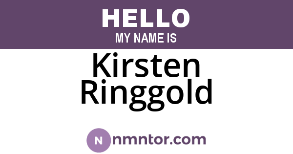 Kirsten Ringgold