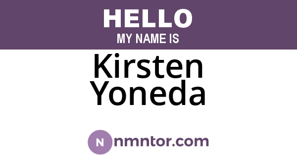 Kirsten Yoneda