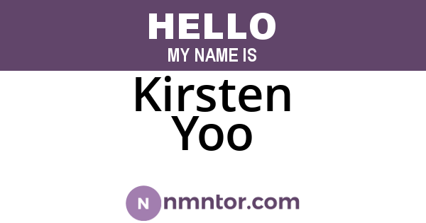 Kirsten Yoo