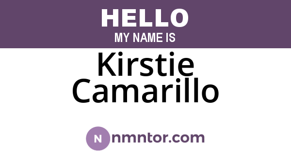 Kirstie Camarillo