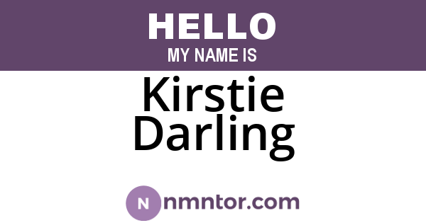 Kirstie Darling
