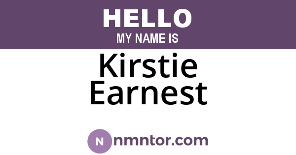 Kirstie Earnest