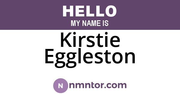 Kirstie Eggleston