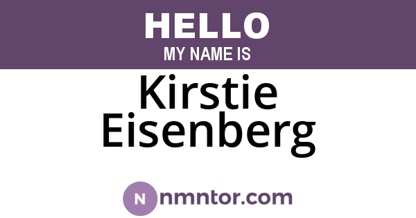 Kirstie Eisenberg