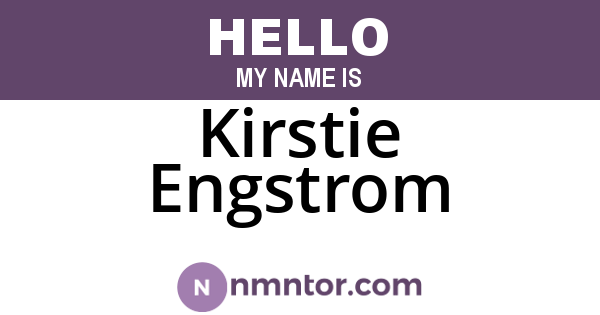 Kirstie Engstrom