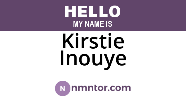Kirstie Inouye