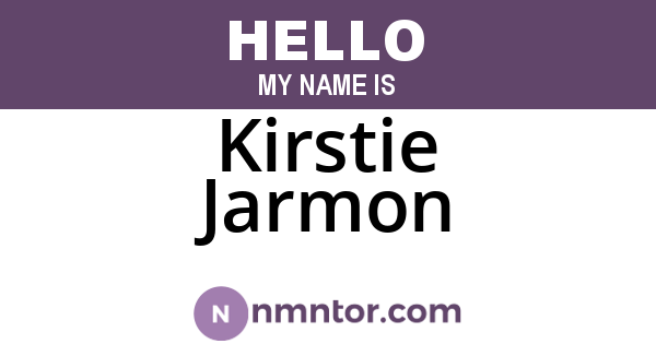 Kirstie Jarmon