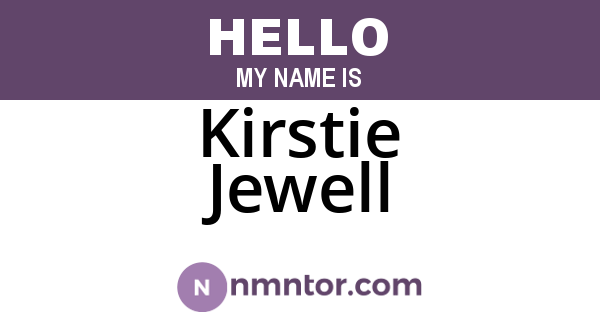 Kirstie Jewell