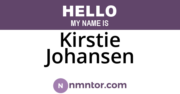 Kirstie Johansen