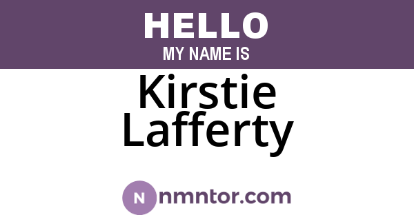 Kirstie Lafferty