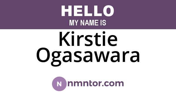 Kirstie Ogasawara