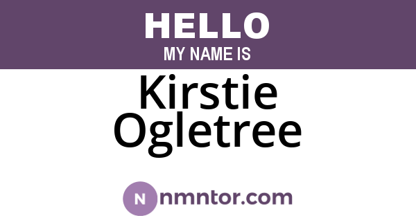 Kirstie Ogletree