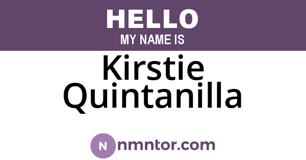 Kirstie Quintanilla