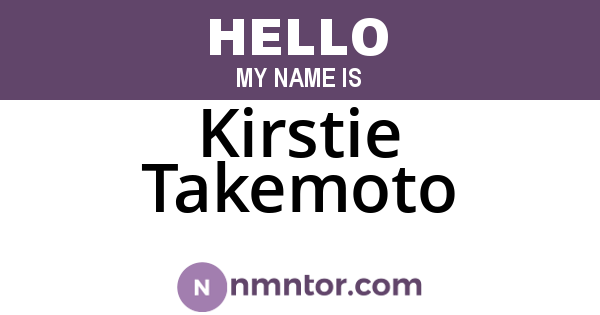 Kirstie Takemoto