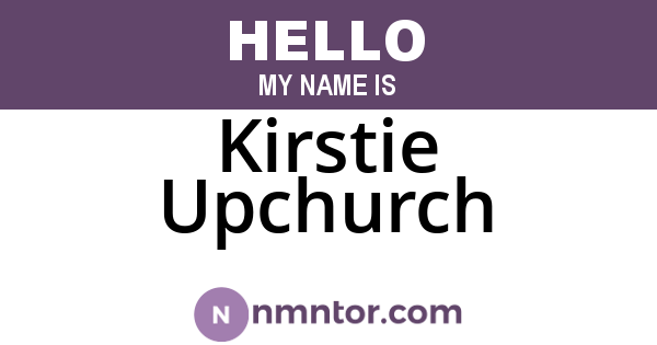 Kirstie Upchurch