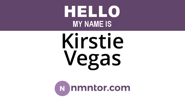 Kirstie Vegas