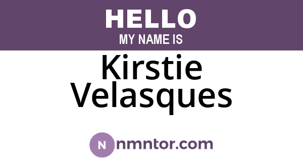 Kirstie Velasques