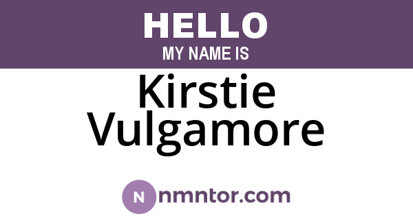 Kirstie Vulgamore